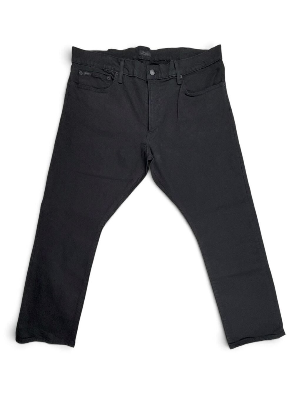 Polo Ralph Lauren Varick Slim Straight Jeans Men’s 38x30 Black Stretch Denim